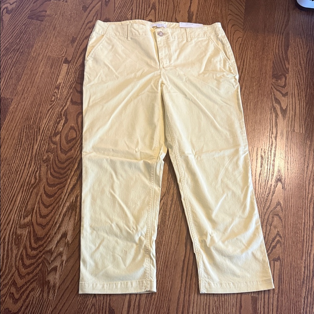 LOFT Women's Cream Cropped Pants